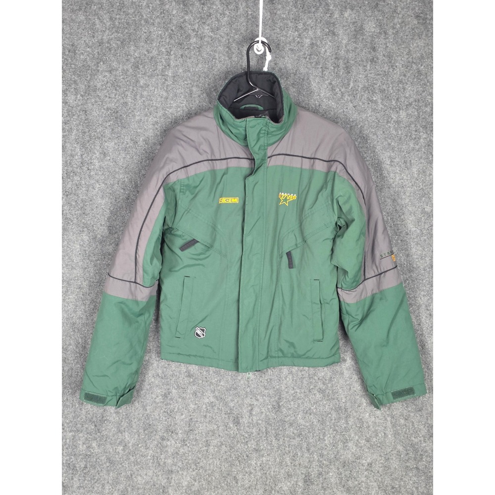 Vintage CCM NHL Dallas Stars Youth Jacket‎ Coat Medium Center Ice Green Hockey